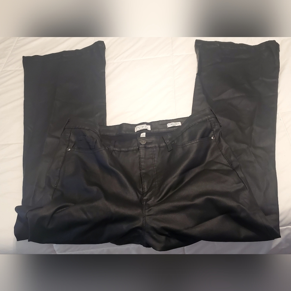 Black Coated Deniem Pants